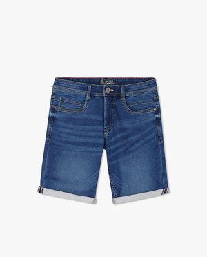 Shorten - Sweat denim bermuda in blauw