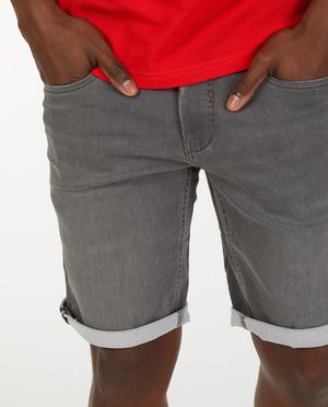 Shorten - Sweat denim bermuda in blauw
