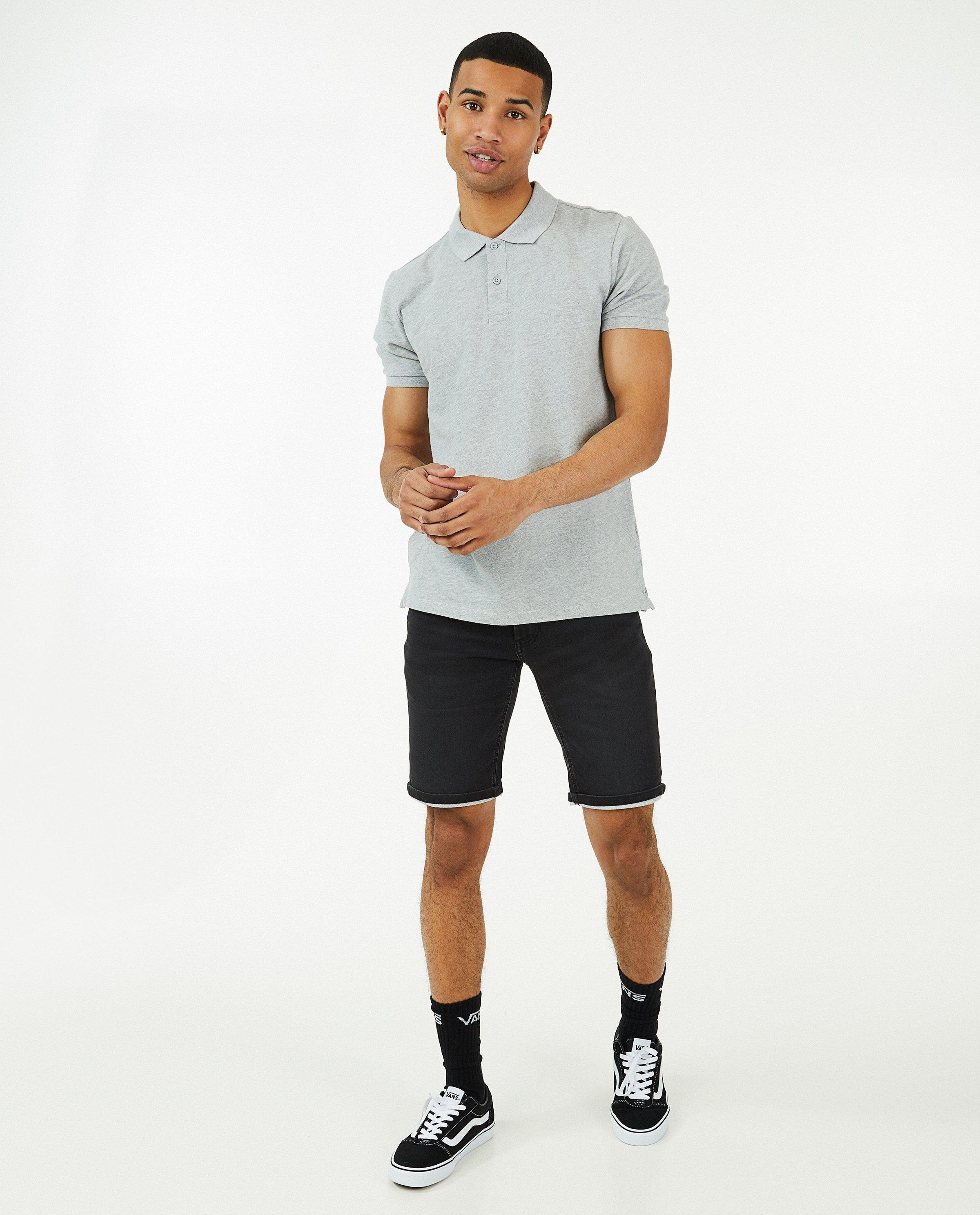 Sweat denim bermuda in donkergrijs - met stretch - JBC