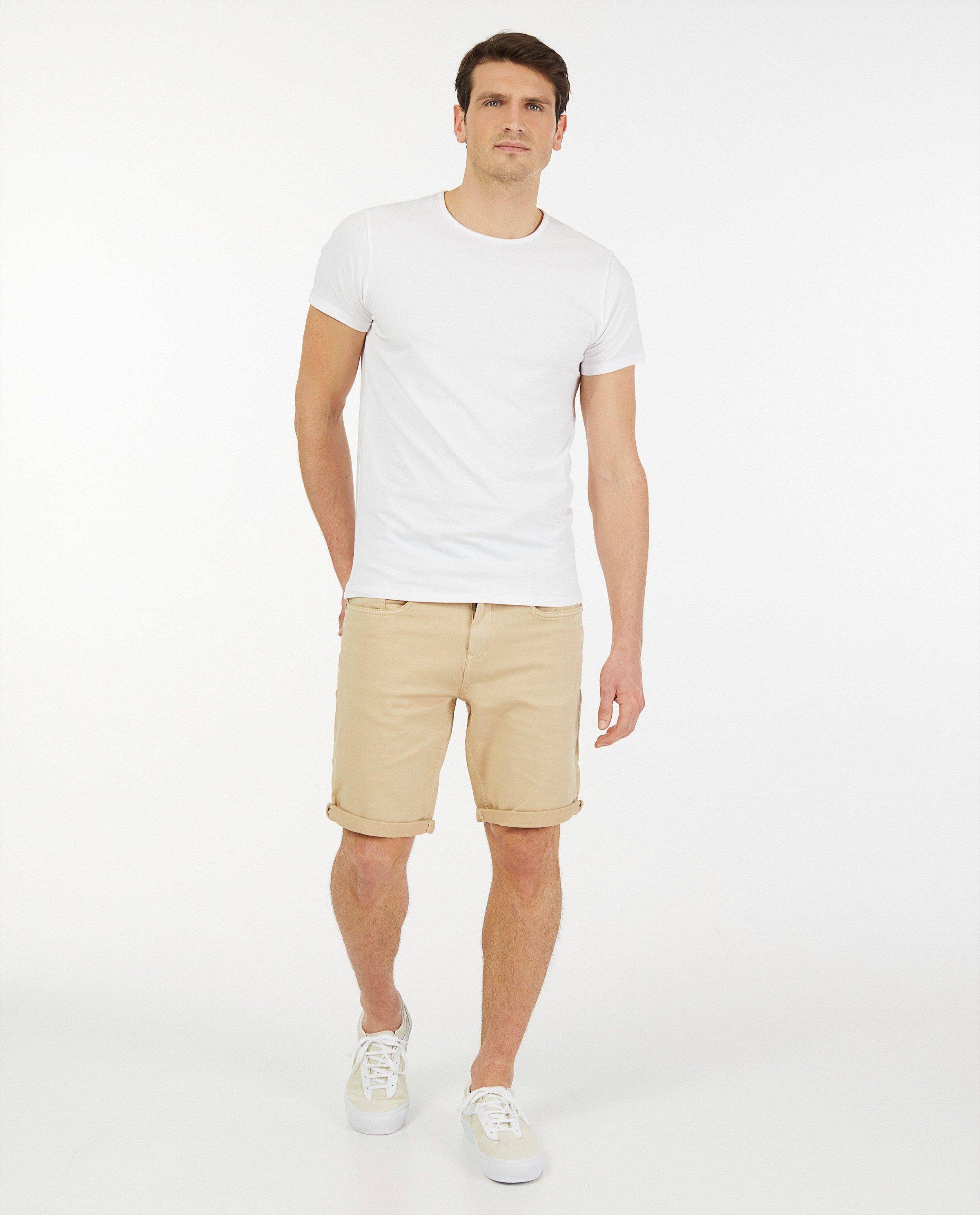 Short beige, coupe slim - avec du stretch - JBC