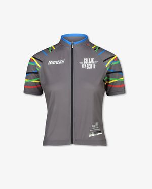 T-shirts - Maillot cycliste gris pour femmes Santini