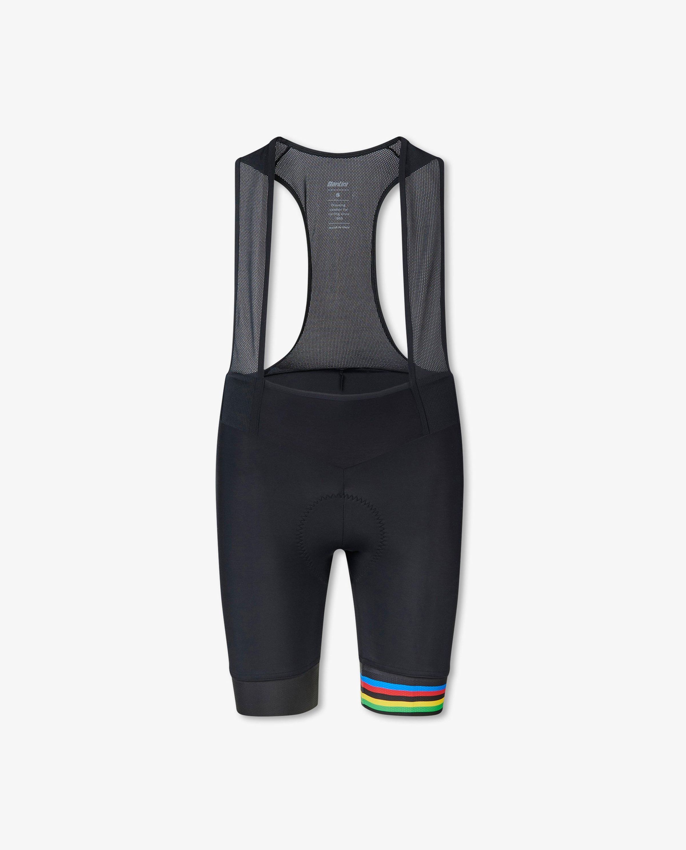 Zwarte bib short voor dames Santini - Kom op tegen Kanker - Kom op tegen Kanker