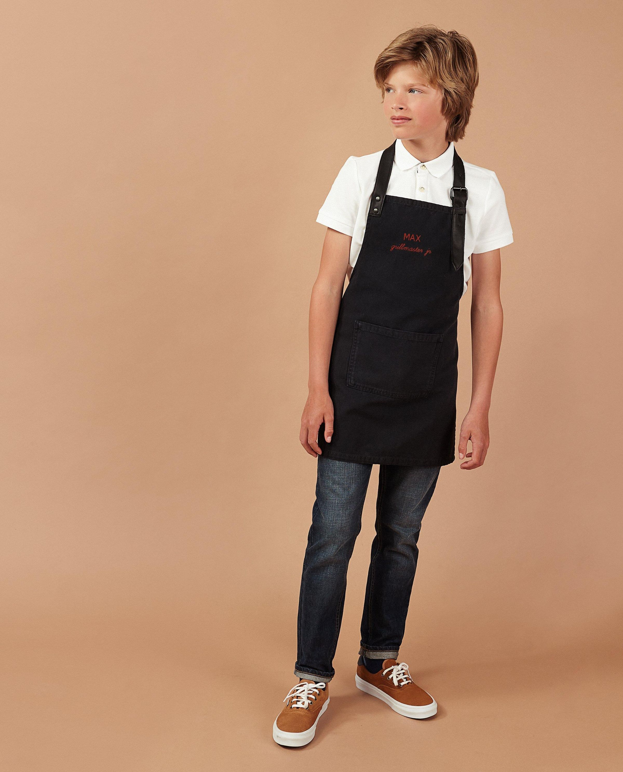 Zwarte schort kids, Studio Unique - personaliseerbaar - JBC