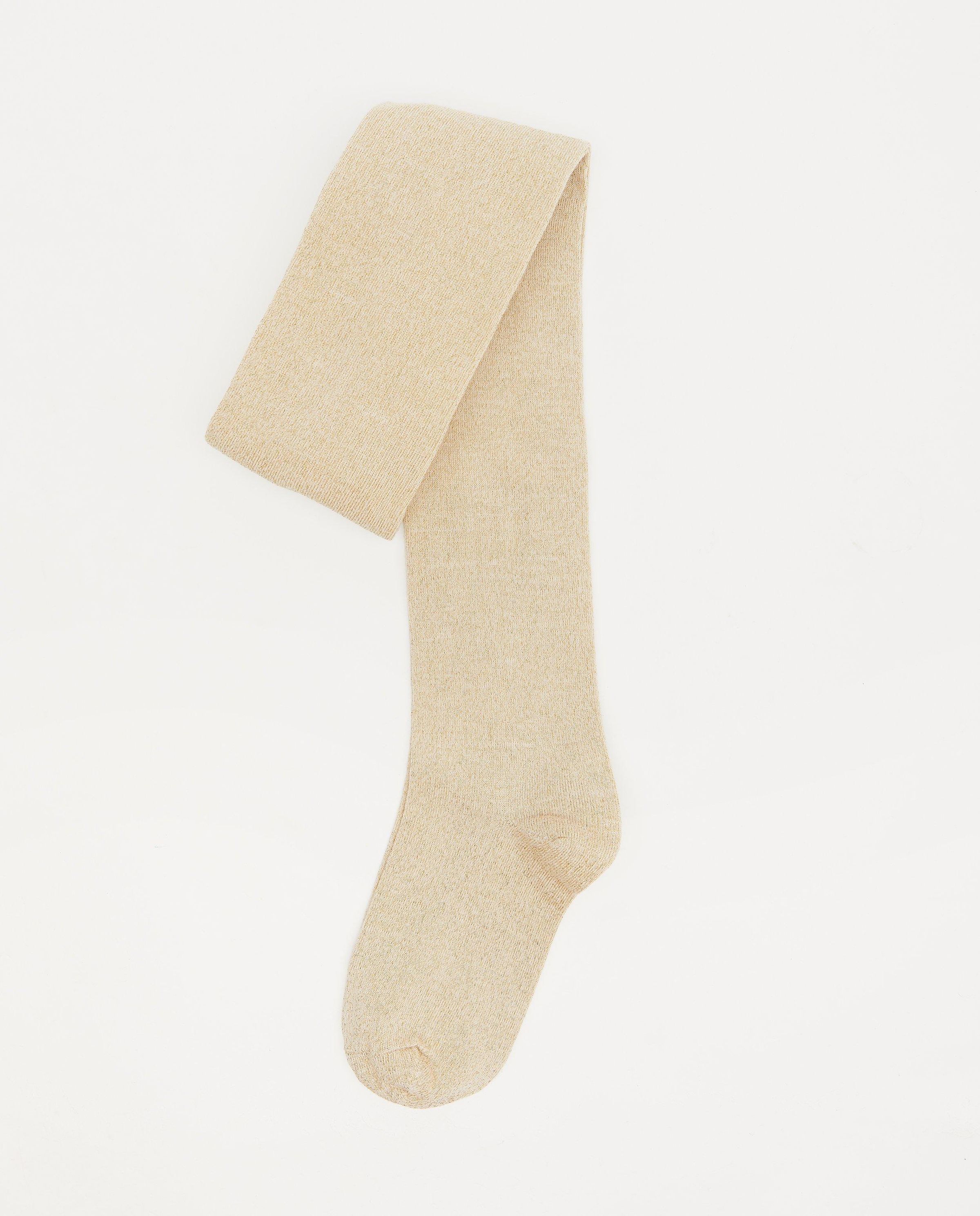 Collant beige &agrave; paillettes - avec du stretch - JBC