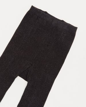 Chaussettes - Collant noir &agrave; paillettes