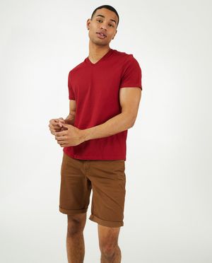 Bruine short met zakken - Quarterback