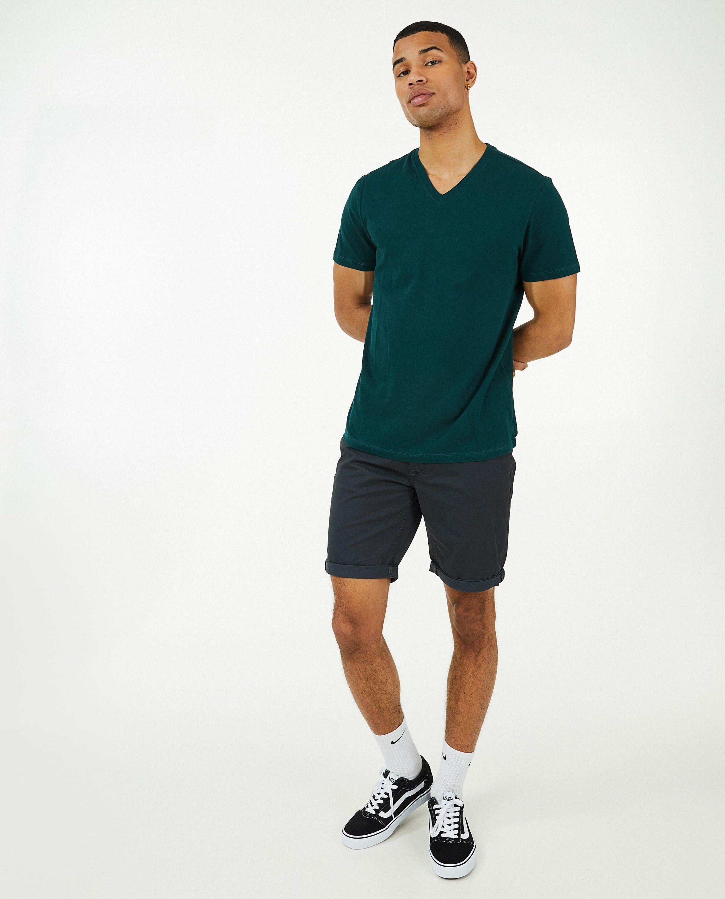 Blauwe short met zakken - Quarterback