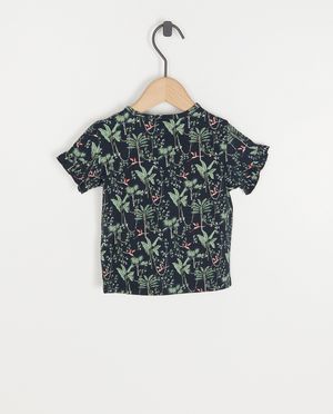 T-shirts - T-shirt noir fleuri