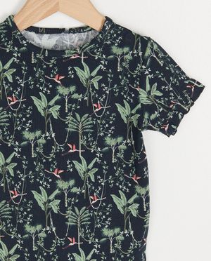 T-shirts - T-shirt noir fleuri