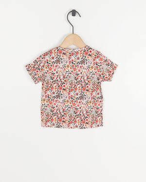 T-shirts - T-shirt noir fleuri