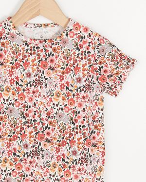 T-shirts - T-shirt noir fleuri