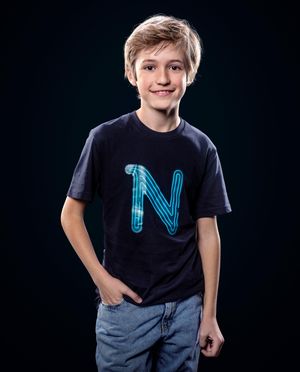 T-shirt noir unisexe pour enfants De Mol, Studio Unique - De Mol