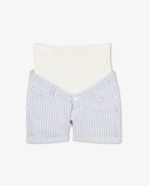 Gestreepte jeansshort, zwangerschap - Joli Ronde