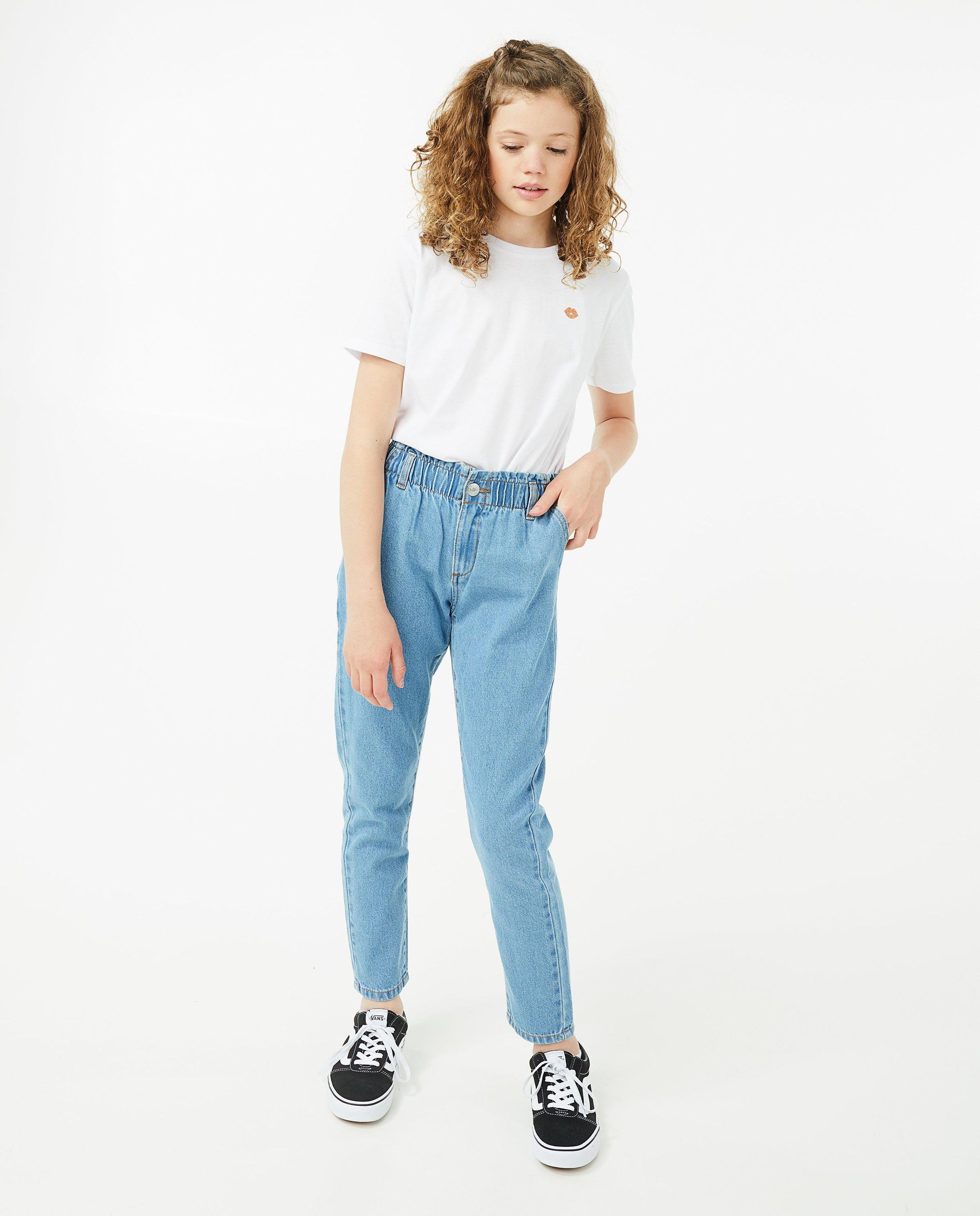 Donkerblauwe jeans, mom fit - Fish & Chips