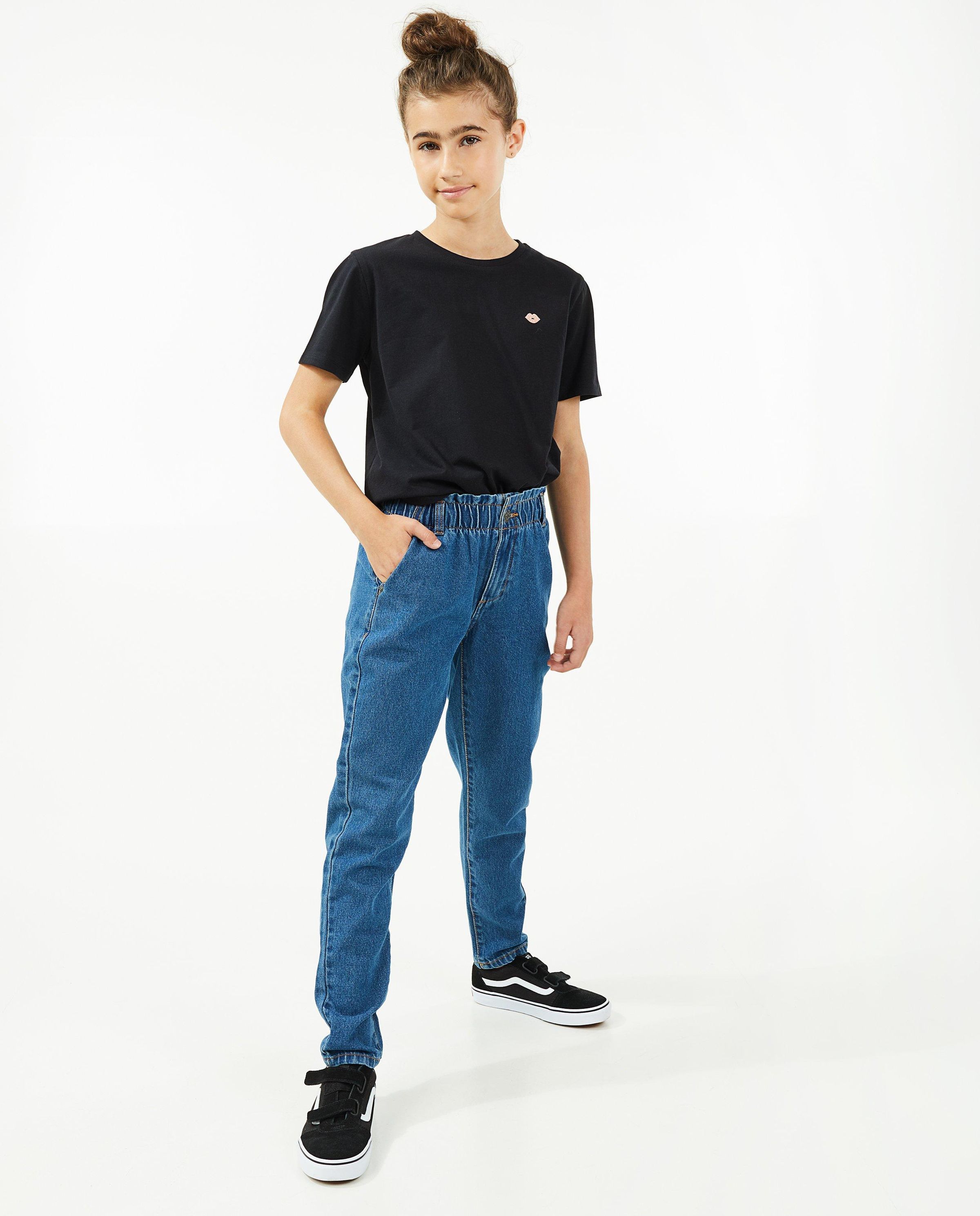 Blauwe jeans, mom fit - Fish & Chips