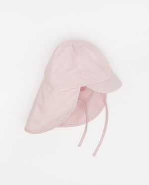 Chapeau de soleil bleu fonc&eacute; avec rabat dans la nuque - Enfant