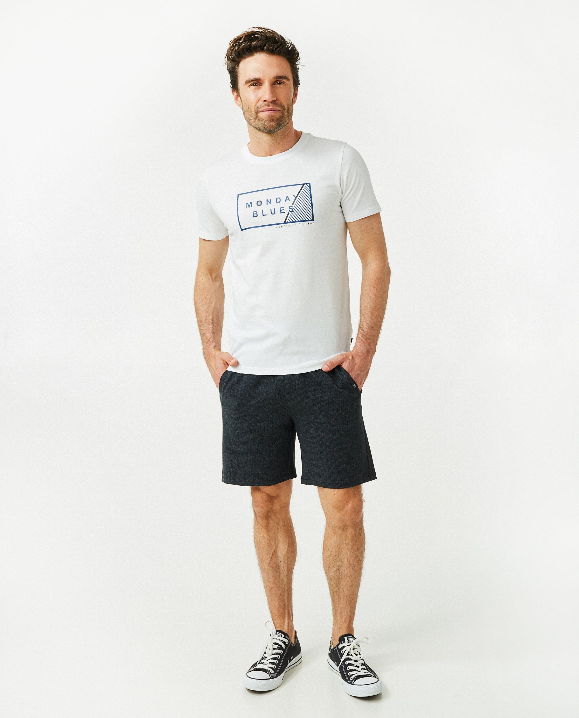 Wit T-shirt met print - Quarterback