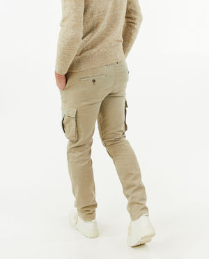 Pantalons - Pantalon cargo beige