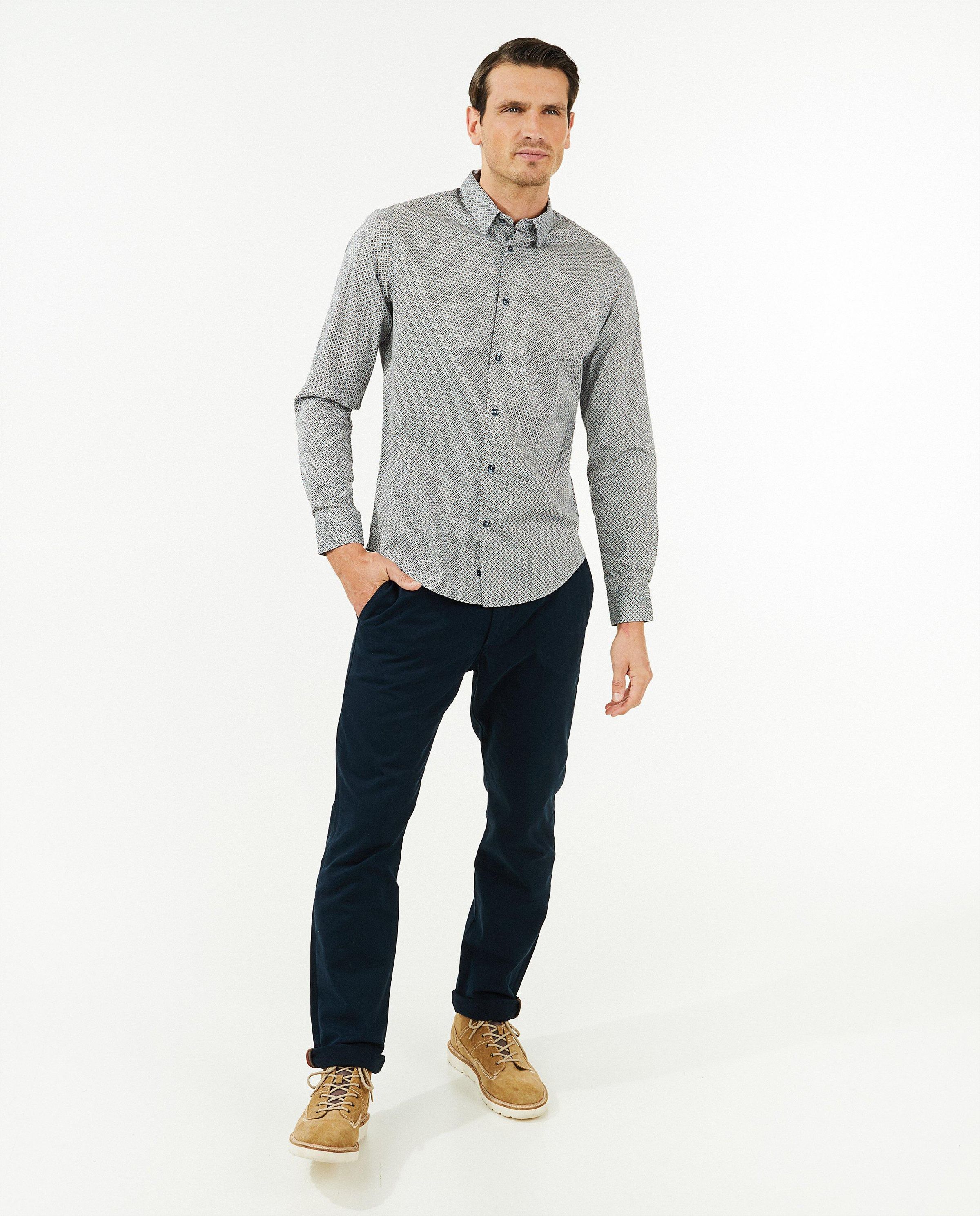 Chino bleu fonc&eacute;, slim fit - Hampton Bays