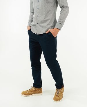 Pantalons - Chino bleu fonc&eacute;, slim fit