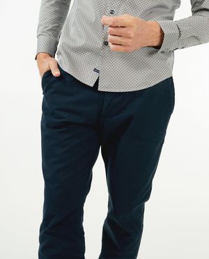Pantalons - Chino bleu fonc&eacute;, slim fit