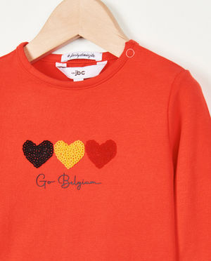 T-shirts - Longsleeve met paillettenprint