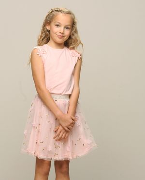 T-shirts - Top avec des fleurs, Communion