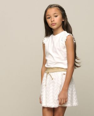 Top avec des fleurs, Communion - Le Chic