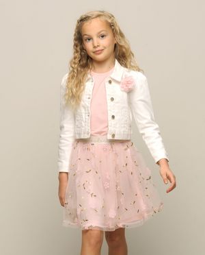 Jurk met tule en kant, Communie - Le Chic