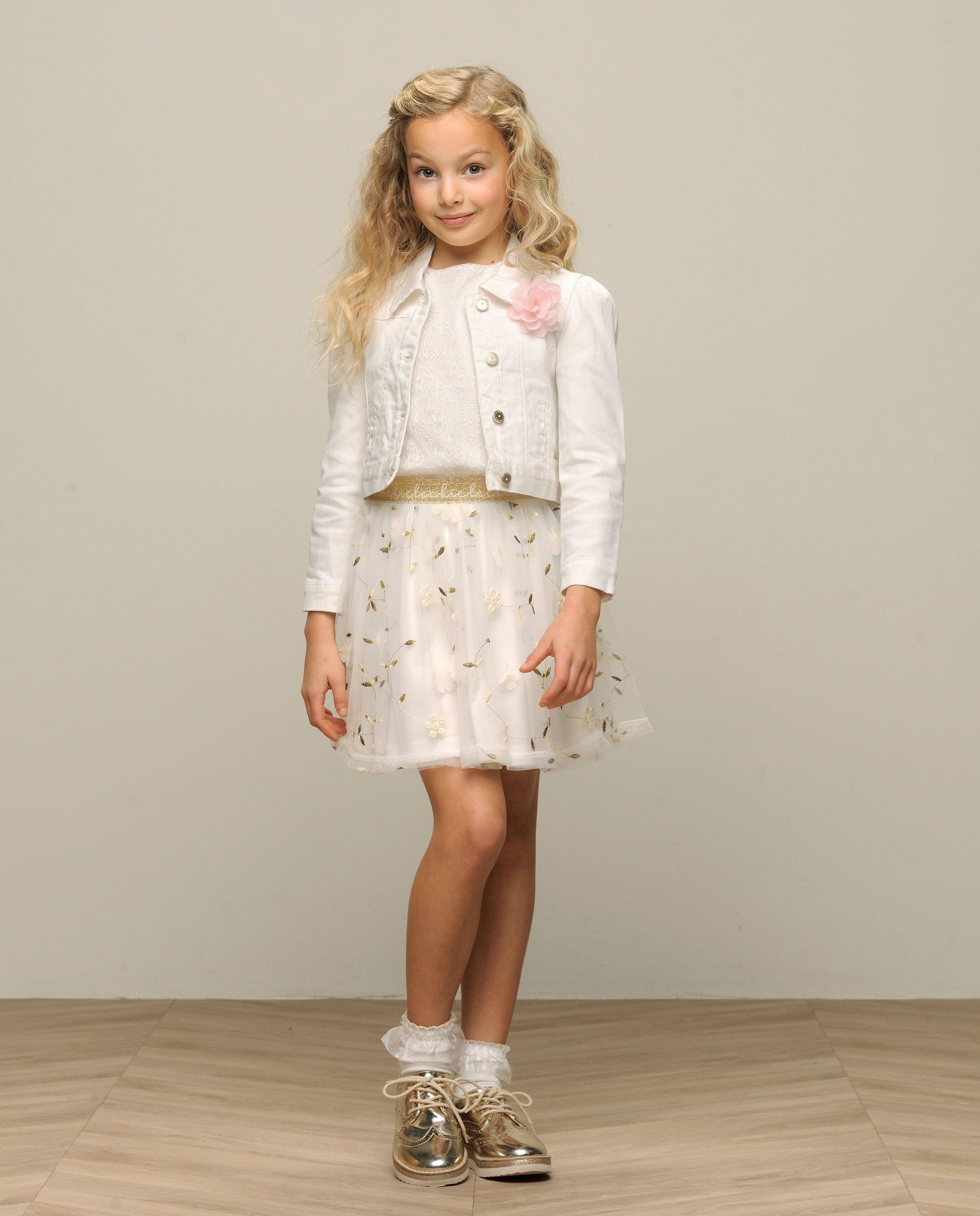 Jurk met tule en kant, Communie - Le Chic