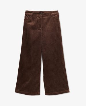 Broeken - Ribfluwelen broek, culotte fit