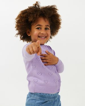 Cardigans - Cardigan &agrave; motif ajour&eacute;