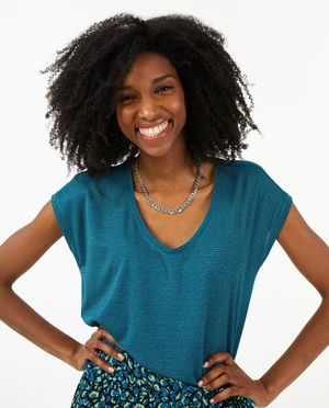 T-shirts - T-shirt avec fil m&eacute;tallis&eacute;