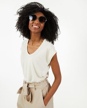 T-shirts - T-shirt avec fil m&eacute;tallis&eacute;