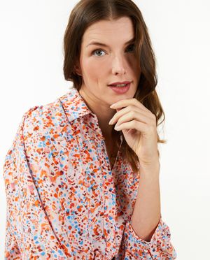 Hemden - Roze blouse met print