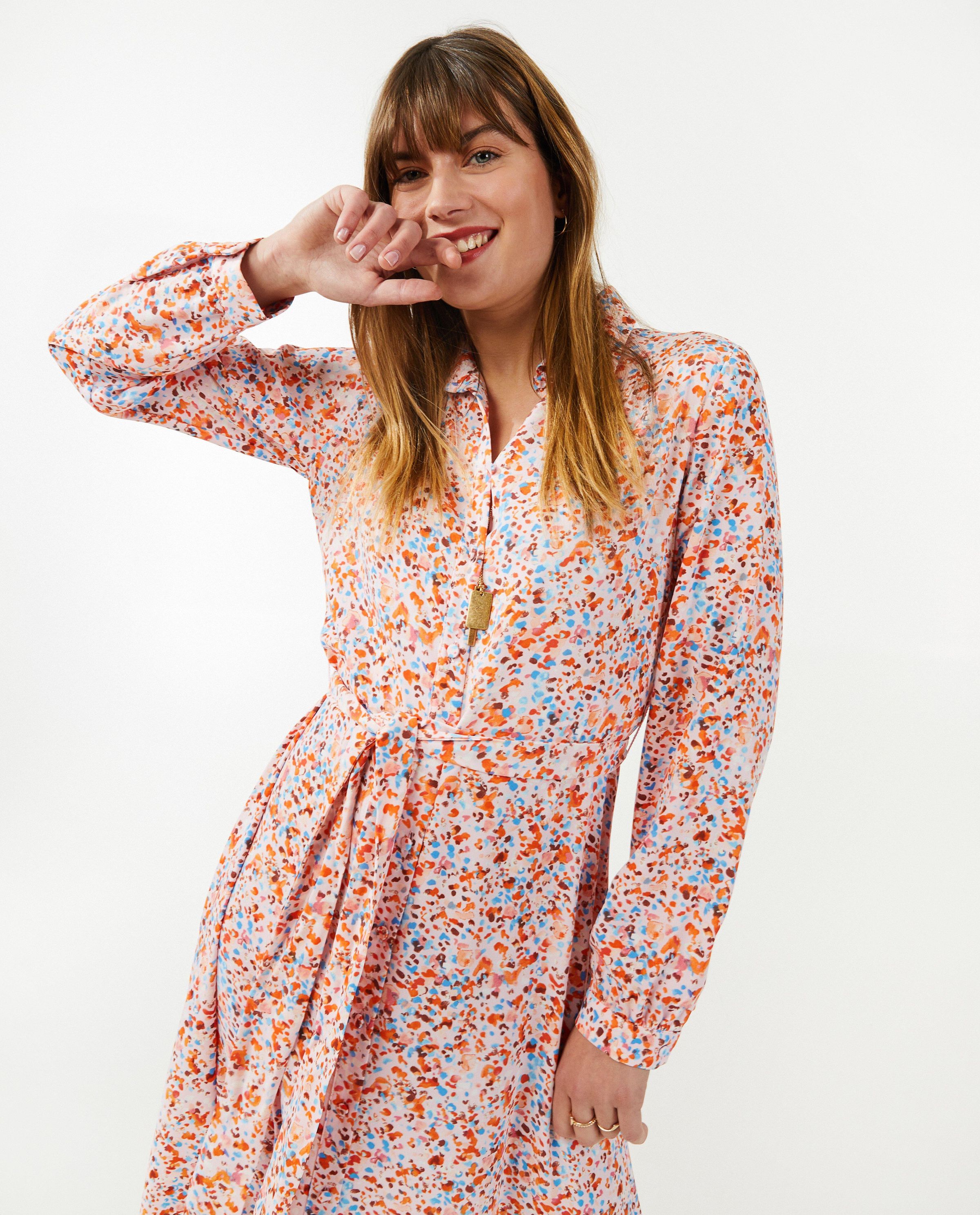 Robe rose &agrave; imprim&eacute; - Sora
