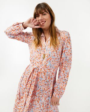 Robe rose &agrave; imprim&eacute; - Sora