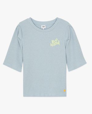 T-shirts - T-shirt c&ocirc;tel&eacute; avec fil m&eacute;tallis&eacute;, Communion