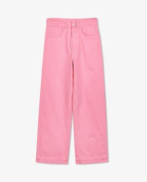 Jeans - Jeans rose &agrave; pattes d&rsquo;&eacute;l&eacute;phant