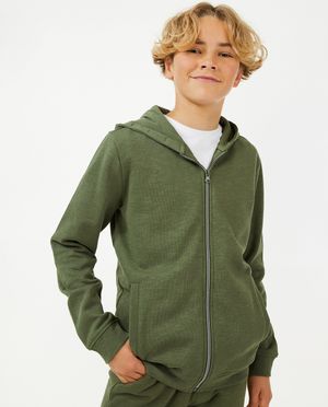 Cardigans - Gilet molletonn&eacute; bleu, 7-14&nbsp;ans