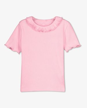 T-shirts - Geribde top met ruches
