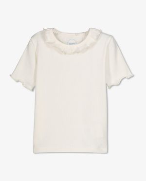T-shirts - Geribde top met ruches