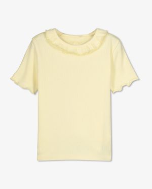T-shirts - Geribde top met ruches