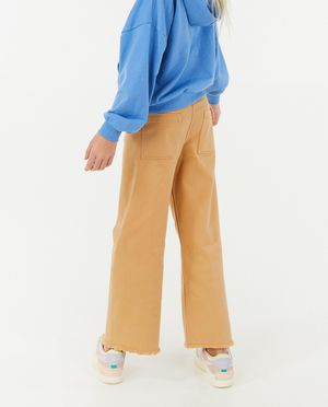 Broeken - Blauwe broek, flared fit