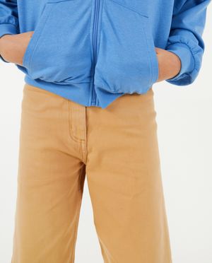 Broeken - Blauwe broek, flared fit