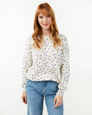Pulls - Pull avec imprim&eacute; fleuri
