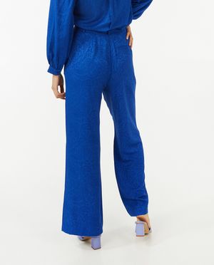 Broeken - Jacquard broek, wide leg fit