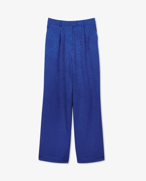 Broeken - Jacquard broek, wide leg fit
