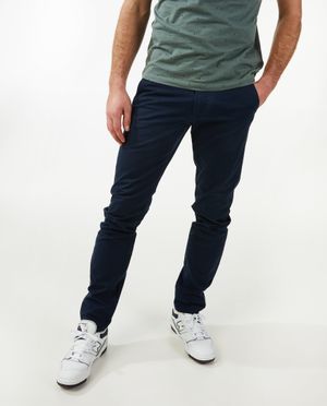 Pantalons - Pantalon en coton, coupe chino