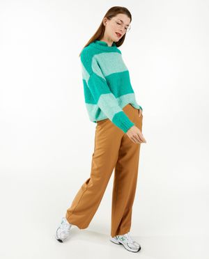 Pantalon brun, coupe habill&eacute;e - Sora